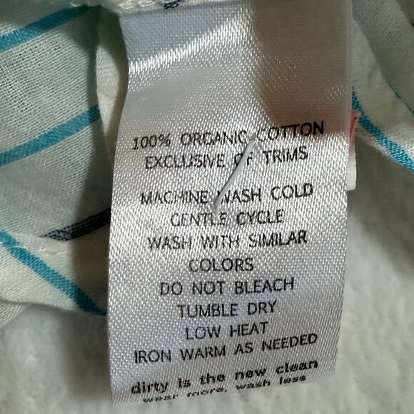 Toad & Co M Blue Striped Sleeveless Top Buttons Summer Beach Preppy Cozy Coastal - Picture 8 of 10